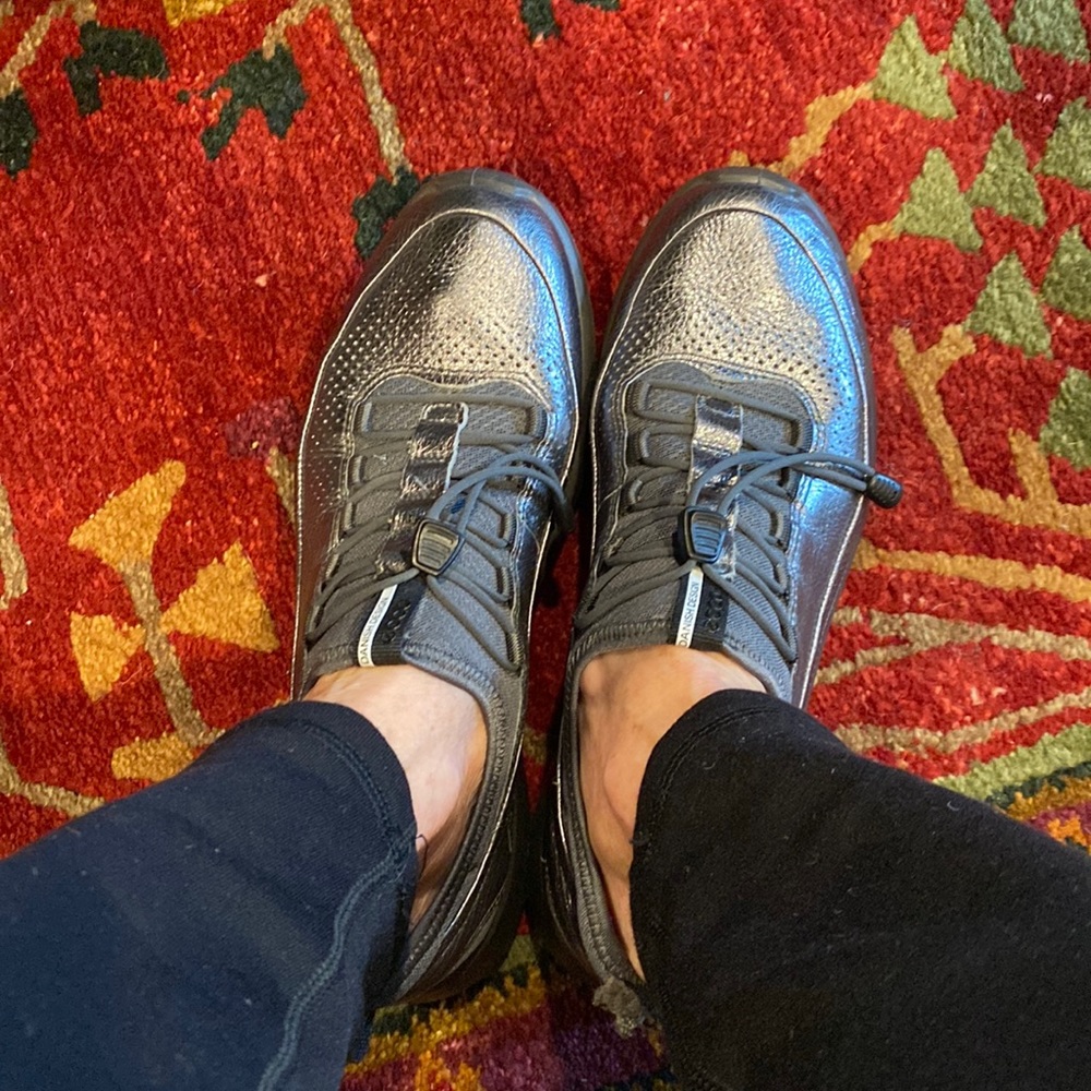 Ecco metallic sneakers